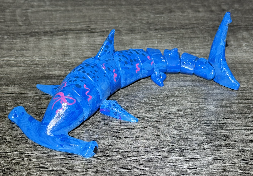 Hammer Head Shark Hand Painted — Da Bomb Crafts